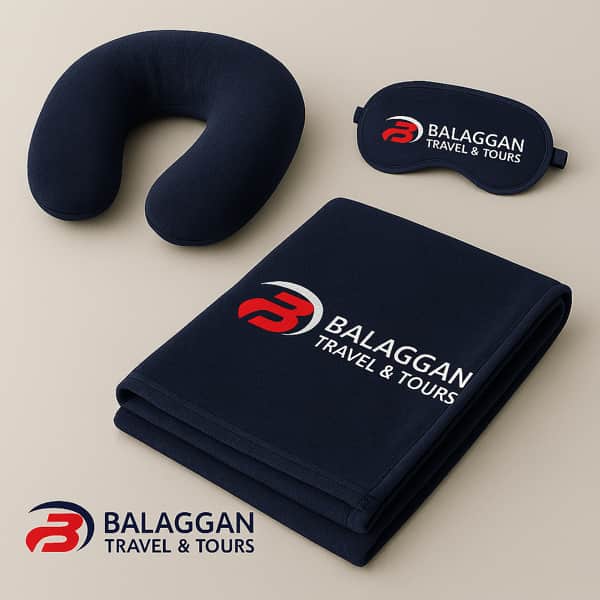 Balaggan Travel Comfort Kit – Pillow, Blanket & Eye Mask